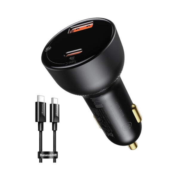 Baseus Superme Digital Display PPS Dual Quick Car Charger ( 100W )