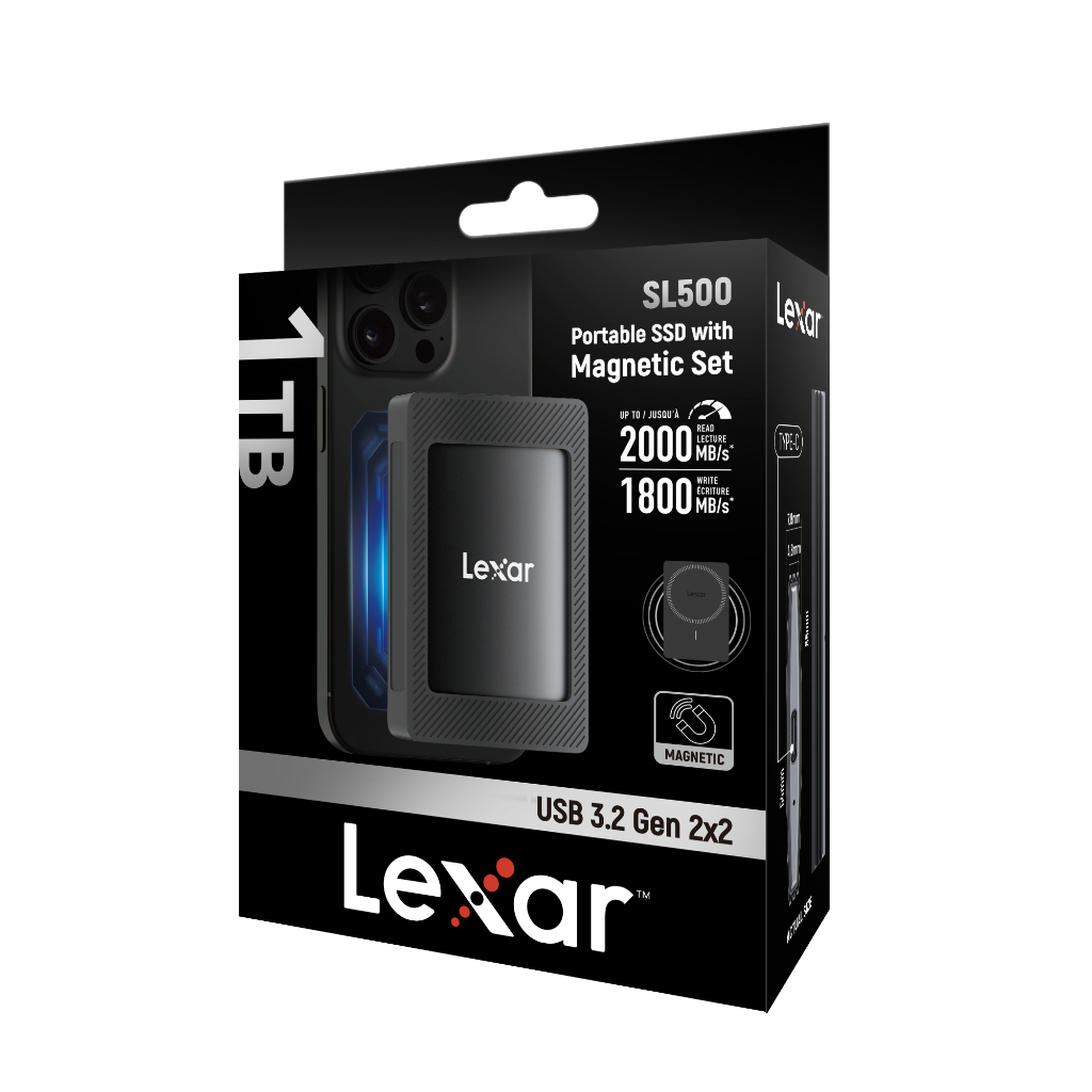 Lexar® 1tb SL500 Portable SSD with Magnetic Set