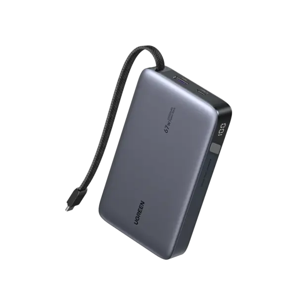UGREEN 20000mah 67W Power Bank with Type-C Built-in Cable